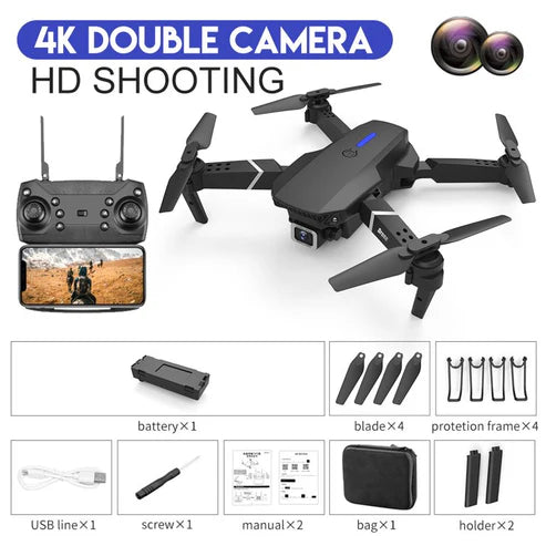 Drone WiFi 4K Dual Cámara – Maletín + Envío Gratis