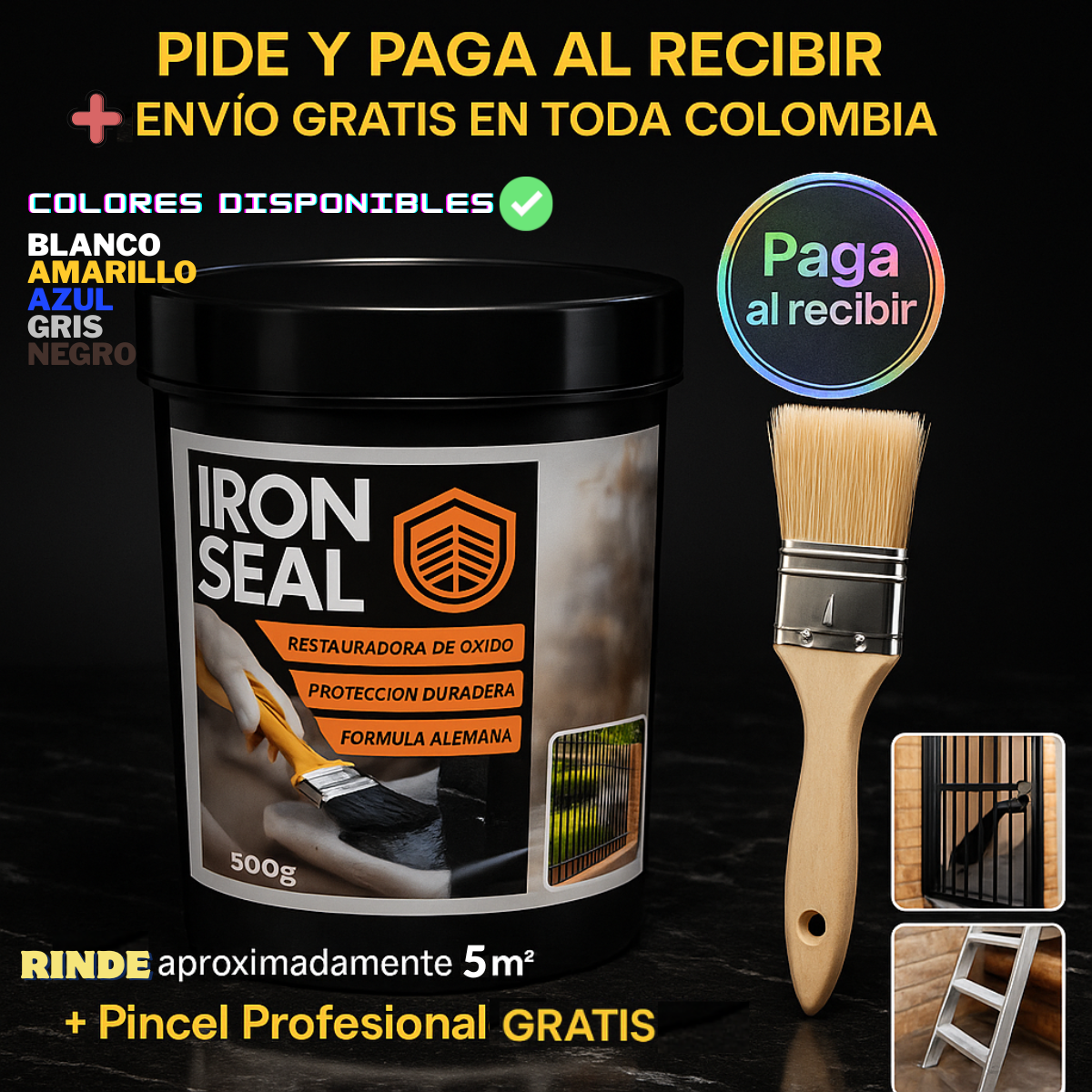 Iron Seal Reparación 500 g + ¡Pincel profesional de regalo!