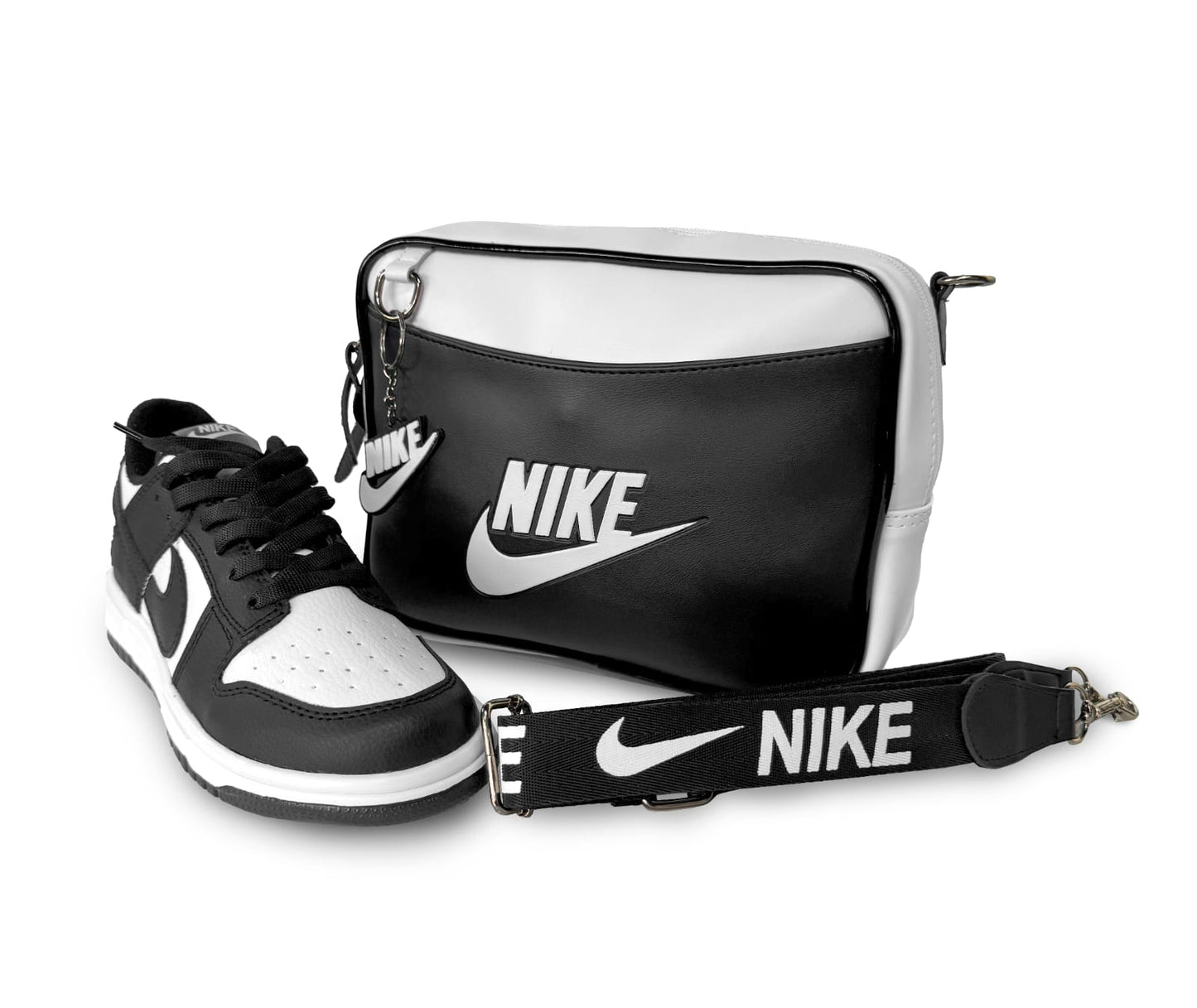 Combo Nike Tenis + Bolso Negro y Blanco – Estilo Urbano Premium