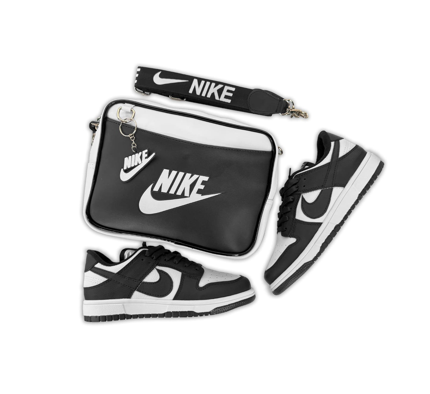 Combo Nike Tenis + Bolso Negro y Blanco – Estilo Urbano Premium